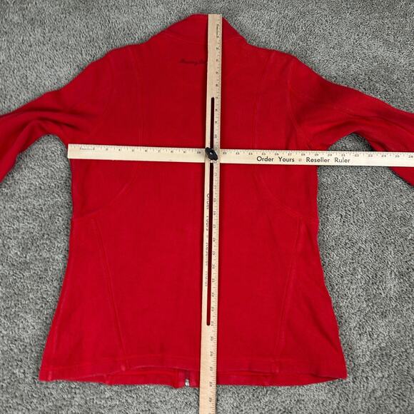 Tommy Bahama Sweater Womens Medium Red Knit Marlin Logo Full Zip Ladies - Picture 7 of 10